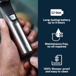 ⁦Philips Norelco Multigroom Series 7000, Mens Grooming Kit with Trimmer for Beard, Head, Hair, Body, Groin, and Face - NO Blade Oil Needed, MG7910/49⁩ - الصورة ⁦4⁩