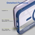 ⁦Dl3 Mobilak Case Magnetic Crystal Clear for iPhone X/iphone XS Case Compatible With Magsafe [Not Yellowing] [Military Protection] [No.1 Strong Magnets] Slim Phone Case Thin Cover (Blue)⁩ - الصورة ⁦2⁩
