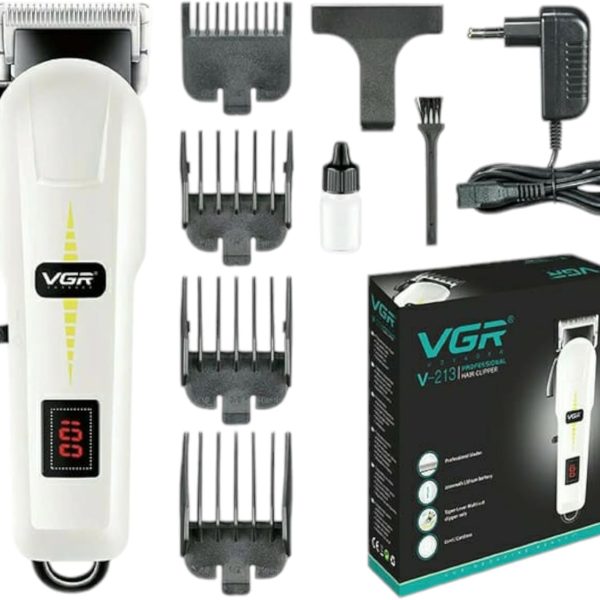Professional Men's Razor V-213 Professional Blades with Blade Length Adjustment Arm Lithium Battery 2000 MAH Charging and Electricity