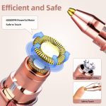 ⁦Ckeyin Rechargeable Eyebrow Hair Remover USB Rechargeable 2 in 1 Painless-Precision Eyebrow Trimmer Eyebrow Razor Tool with Built-in LED Light Facial Trimmer for Nose, Lips,Body⁩ - الصورة ⁦8⁩