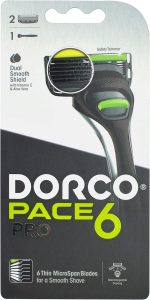 DORCO PACE 6 PRO SYSTEM RAZOR 6 BLADES - (1Handle+2Heads)