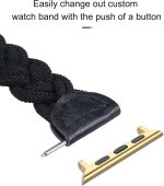 ⁦Wearlizer Watch Band Connector Compatible with Apple Watch Band Adapter, Replaceable Metal Connection Adapter with Replacement Tool for iWatch Ultra Series 8 7 6 5 4 3 2 1 22mm Width Straps⁩ - الصورة ⁦4⁩