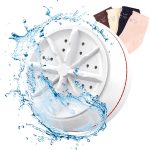 Mini Portable Washing Machine, USB Powered 18W Powerful Power Washer Chargeable Turbo Washer, Mini Washing 3 in 1 Small Washers for Travel, School, Outdoor Camping, Apartments (Assorted Colors)