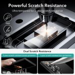 ⁦ESR 2+1 Pack for Samsung Galaxy S24 Ultra Screen Protector Set, 2 Tempered Glass Screen Protectors and 1 Set Individual Lens Protectors, 2.5D Curved Edges, Full-Coverage Protection, Scratch Resistant⁩ - الصورة ⁦7⁩