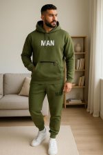 ⁦MIZA Men's Winter Sports Trung 2 Piece (Hoodie + Pants) Jugging - Fashion Style Comfortable Youth Men⁩ - الصورة ⁦4⁩