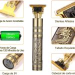 T99 Professional Metal Hair Clipper for Men - Gold, Sharp Steel Blades, Rechargeable Battery, Powerful Motor, Premium Design, Multi-Length Combs
