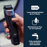 ⁦Philips Norelco Multigroom Series 5000 18 Piece, Beard Face, Hair, Body and Intimate Hair Trimmer for Men – NO Blade Oil MG5910/49⁩ - الصورة ⁦3⁩