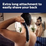 ⁦Philips Norelco Bodygroom Series 5000 Showerproof Body & Manscaping Trimmer for Men with Back Attachment, BG5025/40⁩ - الصورة ⁦3⁩