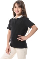 ⁦Andora Girls Johnny Collar Pique Modern⁩ - الصورة ⁦2⁩