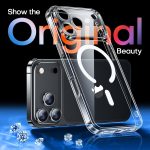 ⁦CANSHN Magnetic Compatible with iPhone 17 Pro Max Case Clear, Upgraded [Full Camera Protection] [Compatible with Magsafe] Non-Yellowing Protective Shockproof Bumper Phone Cover 6.9 Inch - Clear⁩ - الصورة ⁦3⁩