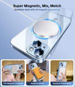 ⁦Dl3 Mobilak Electroplated Case for iPhone 15 6.1-Inch, Camera Lens Full Protection, Compatible with MagSafe Wireless Charging, Shockproof Soft TPU Phone Cover (Sierra Blue)⁩ - الصورة ⁦3⁩