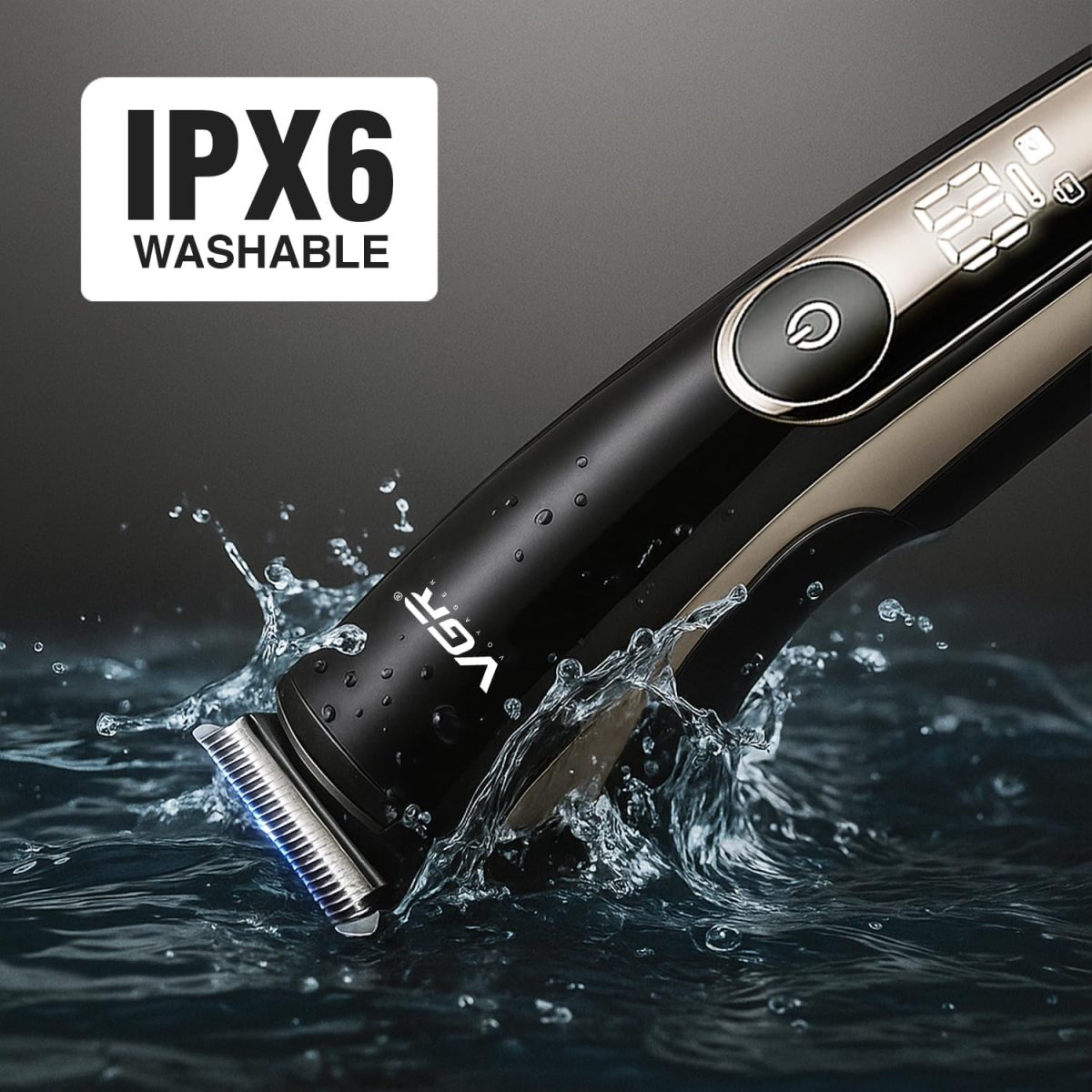 ⁦VGR V-107 Professional 11in1 IPX6 Washable Grooming Kit Trimmer for Men, 150 min Runtime (Silver, Black)⁩ - الصورة ⁦6⁩