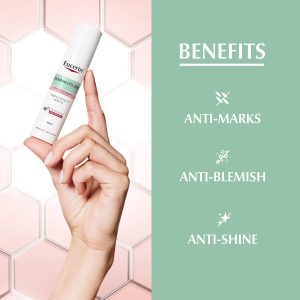 ⁦Eucerin DermoPurifyer Oil Control Triple Effect Face Serum with Thiamidol and Salicylic Acid, for Oily and Acne-Prone Skin, Post-Acne Marks Reduction, Long-Lasting Matte Finish, 40ml⁩ - الصورة ⁦2⁩