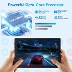 ⁦FYMLCPFY Android 14 Tablet 10 Inch Octa-Core 8GB+64GB(TF 1TB), 1280x800 HD IPS Wi-Fi 6 Model/Widevine L1/5000mAh/Dual Camera/Face ID PC 2024 - Black⁩ - الصورة ⁦3⁩