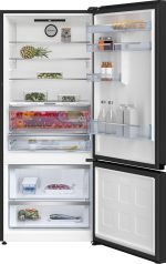 ⁦Beko Refrigerator 509 Liter With Bottom freezer - Digital - Inverter - No-Frost,2 Doors - Black - RCNE590E35ZB⁩ - الصورة ⁦4⁩