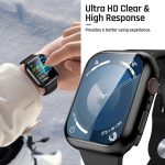 ⁦Goton Waterproof Case for Apple Watch Screen Protector 45mm Series 7 8 9, Tempered Glass Face Cover for iWatch Accessories 45 mm Black⁩ - الصورة ⁦6⁩