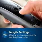 ⁦Philips Beard & Stubble Trimmer/Hair Clipper for Men, Series 5000, 40 Length Settings, Self-Sharpening Metal Blades, UK 3-Pin Plug - BT5502/13⁩ - الصورة ⁦5⁩