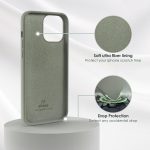 ⁦OIIAEE Silicone Case Designed for iPhone 13 Pro Max Case, Ultra Slim Shockproof Protective Liquid Silicone Phone Case with Soft Anti-Scratch Microfiber Lining, 6.7 inch, Copper Green⁩ - الصورة ⁦4⁩