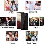 ⁦SUKER [2-Pack] for Samsung Galaxy A12/A32 5G Privacy Screen Protector, Anti-Spy 9H Hardness Anti-Scratch Bubble Free Tempered Glass Screen Protector for Galaxy A12/A32 5G 6.5 inch (Black)⁩ - الصورة ⁦7⁩