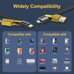 ⁦NOHON 4 in 1 Multi-Use USB Charging Cable: 1ft Fast Charging Cable with A/C to 65W Type-C + 27 PD Nylon Braided Multi-Port Compatible with iPhone⁩ - الصورة ⁦2⁩