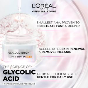 ⁦L’Oréal Paris L'Oréal Paris Glycolic Bright Glowing Day Cream 50ML⁩ - الصورة ⁦8⁩