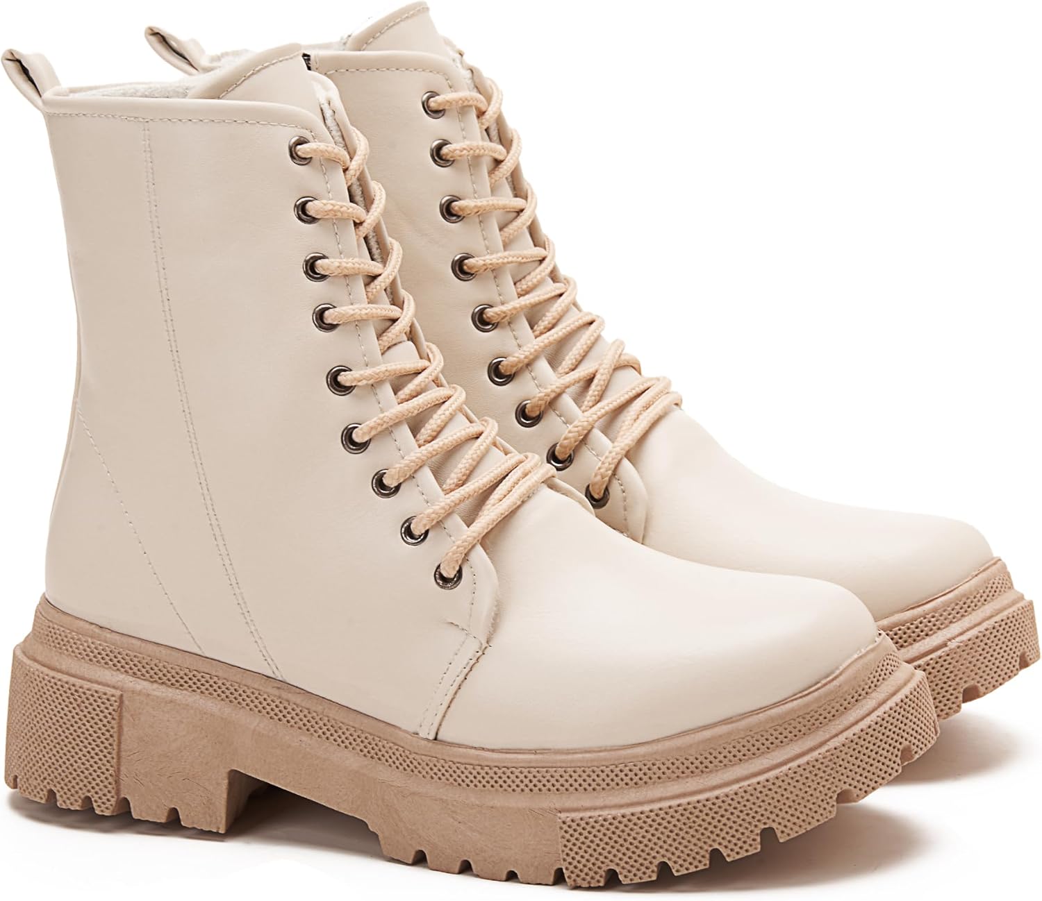 71kvLocKlUL._AC_SL1500_.jpg TGS womens Lace Up Chunky Boots Mid Calf Boot