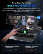 ⁦CHUWI FreeBook 13.5" 2-in-1 Laptop, 16GB LPDDR5 RAM 512GB SSD, Intel N150 (up to 3.6GHz), FHD 2256x1504, SSD 2TB Expansion, Windows 11 Touchscreen Laptops, Keyboard⁩ - الصورة ⁦3⁩