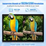 ⁦MESWAO 2025 Tablet 14 inch Android 14 Upgraded Large Tablets, 1920x1200 WUXGA Touch Screen, Helio G99 Octa-Core CPU, 6GB+128GB+1TB Expand, Wi-Fi 5, 12000mAh All-Day Battery Life, 5MP + 32MP Cameras⁩ - الصورة ⁦6⁩