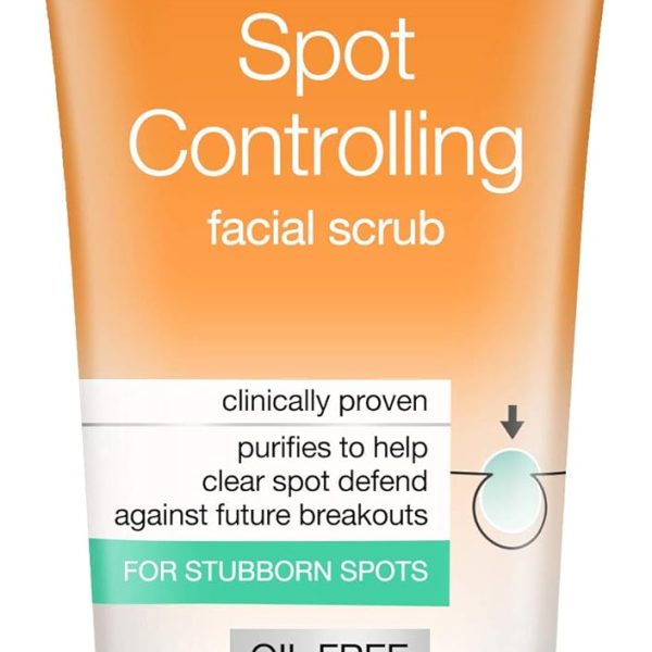Neutrogena Spot Controlling Face Scrub, Purifies to Help Clear Spots, Fights Future Breakouts, for a Refined Complexion, Oil Free, 150ml