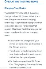 ⁦Samsung Official 45W Super Fast Charger 2.0 with Cable⁩ - الصورة ⁦5⁩