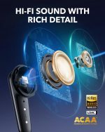 ⁦soundcore Liberty 4 Pro by Anker, Noise Cancelling Wireless Earbuds, 7-Sensor and Real-Time Adaptive Noise Cancelling, Clear Calls with 9 Mics and AI - Black -18 Months Warranty⁩ - الصورة ⁦5⁩