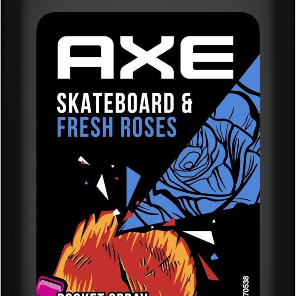 Axe Pocket For Men Skateboard & Fresh Roses 17ML
