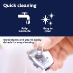 ⁦Philips Norelco Multi Groomer All-in-One Trimmer Series 3000-13 Piece Mens Grooming Kit for Beard, Face, Nose, Ear Hair Trimmer and Hair Clipper - NO Blade Oil Needed, MG3740/40⁩ - الصورة ⁦4⁩