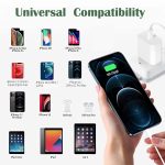 ⁦iPhone Charger [Apple MFi Certified] Apple Block USB C Fast Wall Plug with 3FT USB C to Lightning Cable for iPhone 14 Pro Max/14/14 Plus/13 Mini/12/12 Pro/11/XR/Xs Max/AirPods/iPad Air 3/Mini 4(White)⁩ - الصورة ⁦7⁩