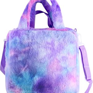 ⁦Abhay Plush Unicorn Tote Bag Backpack - School Girls Handbag for Travel and Cute Bookbag for Unicorn Party Supplies⁩ - الصورة ⁦7⁩
