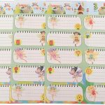 Set Of 30 Pieces Of School Name Tags for Girls, 10 × 3 Cm TSL-819 With Durable Materials And Long Lasting Use - Multi Colour