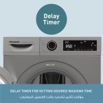 ⁦PANASONIC WASHING MACHINE FULL AUTOMATIC 8 KG 1400 RPM SILVER NA-148VB7 - Warranty 2 Years call 19125 Filkhedma⁩ - الصورة ⁦5⁩