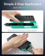 ⁦LOCKIVA ESR 2 Pack for Samsung Galaxy S25 Ultra Screen Protector, 9H+ Hardness HD Tempered Glass with Easy Installation, Auto Dust-Elimination Tool for Galaxy S25 Ultra [6.9”], Case Friendly⁩ - الصورة ⁦3⁩