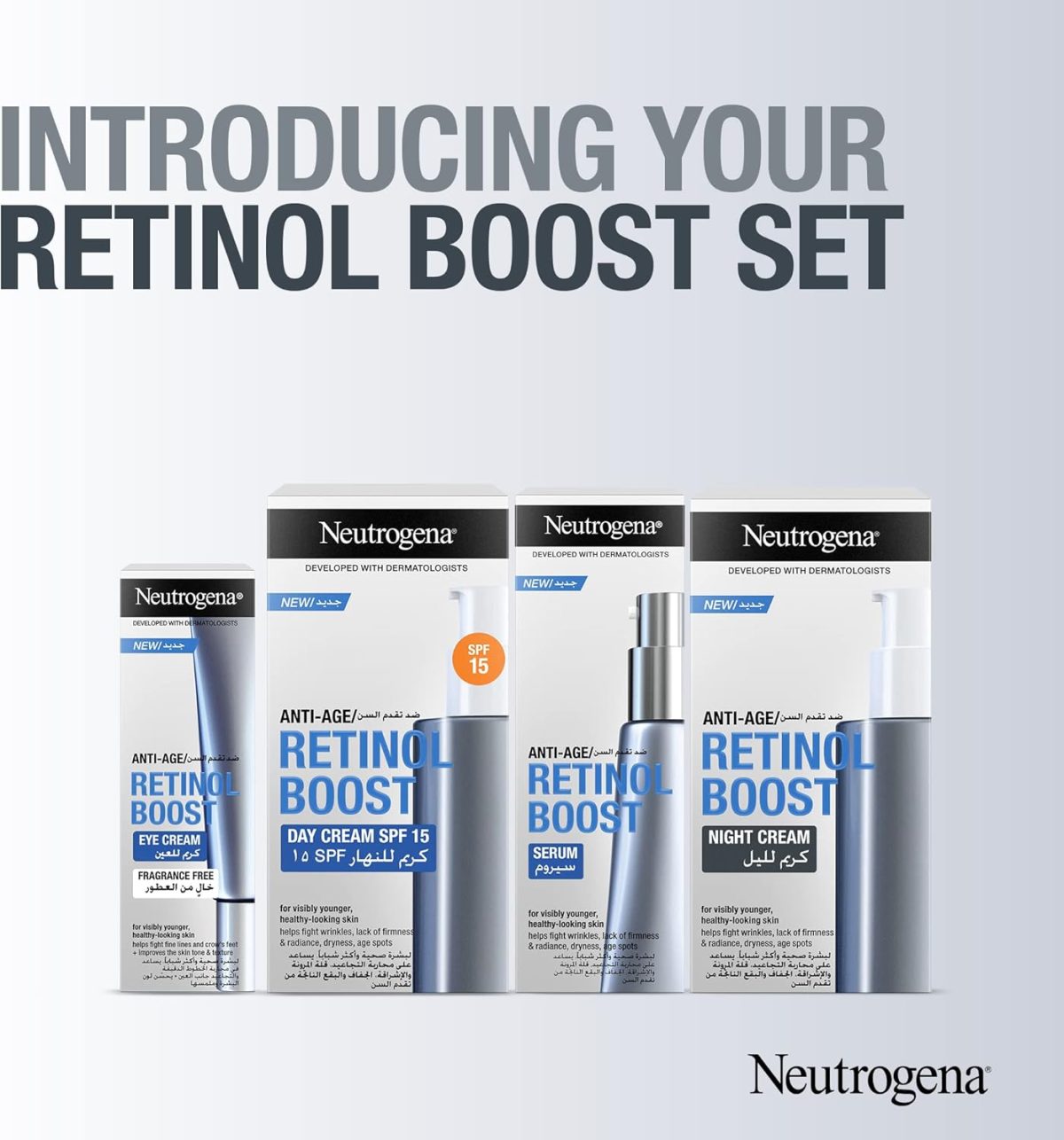 ⁦Neutrogena Retinol Boost Night Cream 50ml – Anti-age face cream with Retinol, Collagen, Myrthus & Hyaluronic Acid to hydrate & improve skin texture⁩ - الصورة ⁦7⁩