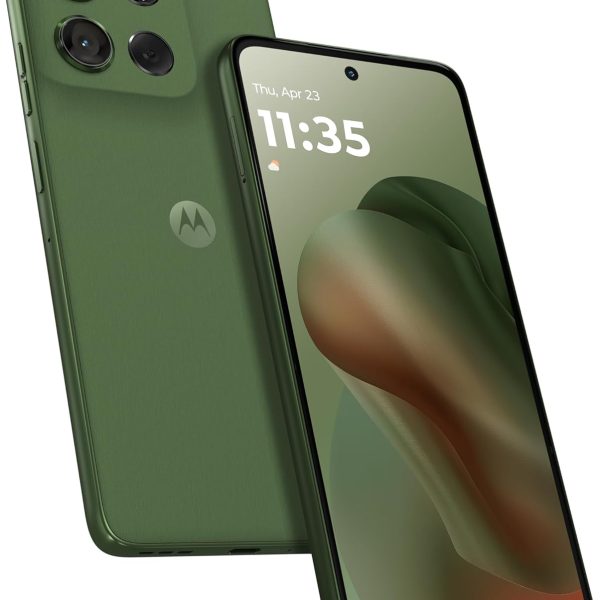 Motorola Moto G56 Smartphone, 256GB, 12GB RAM, Dual-SIM, Android 14 - Dill Green, 1 Year Warranty