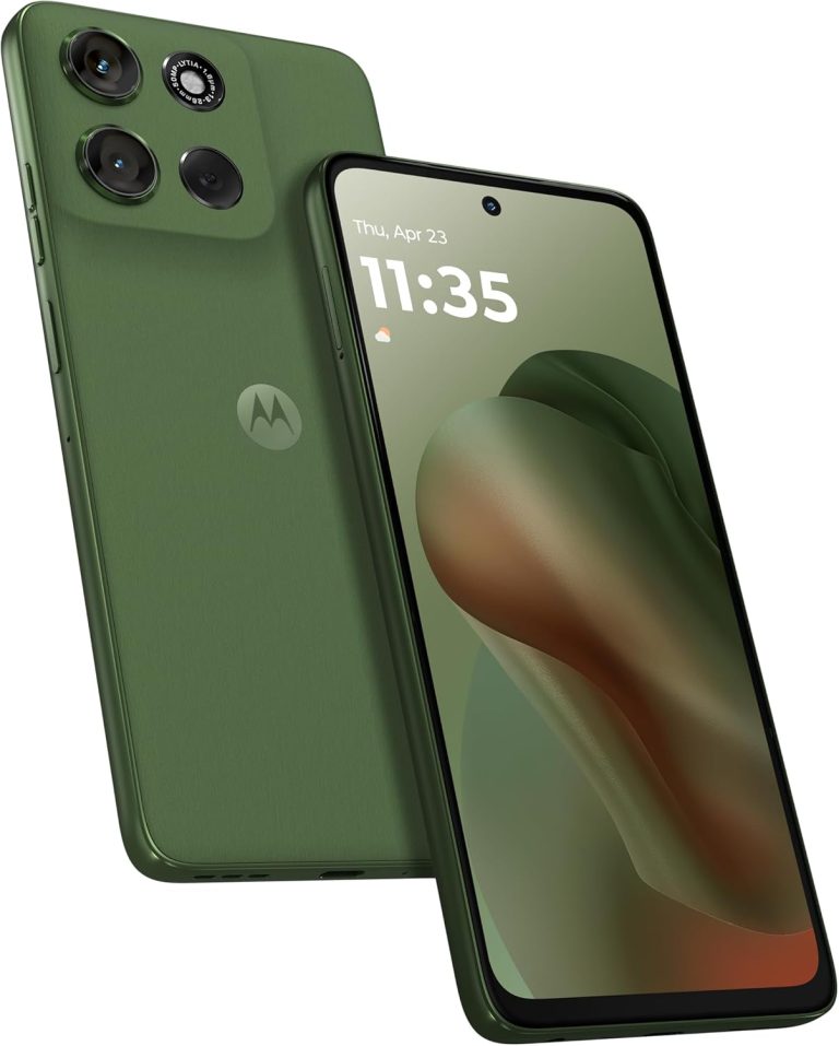 Motorola Moto G56 Smartphone, 256GB, 12GB RAM, Dual-SIM, Android 14 - Dill Green, 1 Year Warranty