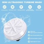 ⁦3.54in Portable Washing Machine with Suction Cups,Mini Washing Machine, 3 in 1 Bubble Cleaning USB Ultrasonic Powered Turbo Washing Machine & Sink Dishwasher for Camping, Travelling, Business Trip⁩ - الصورة ⁦3⁩