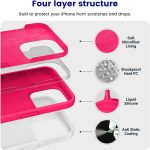 ⁦Dl3 Mobilak Compatible with iPhone 13 Pro Max (6.7 Inch) Case, Liquid Silicone Case, Full Body Protective Cover, Shockproof, Slim Phone Case, Anti-Scratch Soft Microfiber Lining (Neon Pink)⁩ - الصورة ⁦3⁩