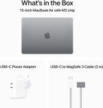 ⁦Apple 2023 MacBook Air laptop with M2 chip: 15.3-inch Liquid Retina display, 8GB GB RAM, 256GB;GB SSD storage, Touch ID. Works with iPhone/iPad; Space Grey; English⁩ - الصورة ⁦6⁩