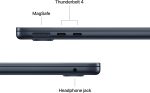 ⁦Apple 2025 MacBook Air 13-inch Laptop with M4 chip: Built for Apple Intelligence, 13.6-inch Liquid Retina Display, 16GB Unified Memory, 256GB SSD Storage, 12MP Center Stage Camera, Touch ID; Midnight⁩ - الصورة ⁦6⁩