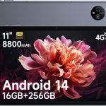 Ulefone A11 Pro Android 14 Tablet - 16GB RAM + 256GB ROM, 11" Display, 8800mAh Battery, Quad Stereo Speakers, 16MP + 8MP Camera, 4G Dual SIM