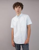 ⁦اميريكان ايغل قميص رجالي بأكمام قصيرة وقصة ضيقة بازرار واكمام قصيرة وقصة ضيقة⁩ - الصورة ⁦2⁩