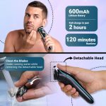 ⁦VGR V-075 Limited Edition Professional Hair Trimmer with LED Display, 4 Guide Combs for Men (3,6,9,12 mm, Color- Black) 1 Year Warranty⁩ - الصورة ⁦4⁩
