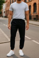 ⁦Miza Men's Casual Sweatpants with Pockets and Elastic Waistband Comfy Cotton Sweatpants for Men Youth⁩ - الصورة ⁦3⁩