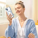 ⁦Dl3 Mobilak Electroplated Case for iPhone 15 6.1-Inch, Camera Lens Full Protection, Compatible with MagSafe Wireless Charging, Shockproof Soft TPU Phone Cover (Sierra Blue)⁩ - الصورة ⁦7⁩
